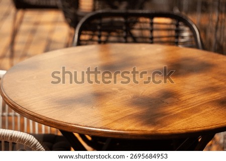 Coffee drink table in cafe