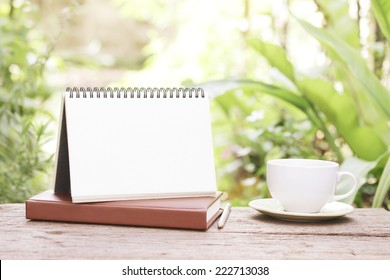 Coffee and Empty calendar  - Powered by Shutterstock