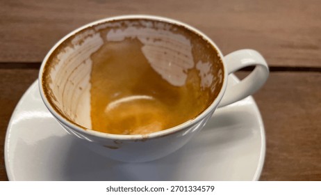 Coffee, Empty Coffee Cup on Table, Cup, Empty Space...,