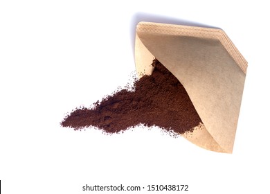 Coffee Filter Filled With Ground Coffee