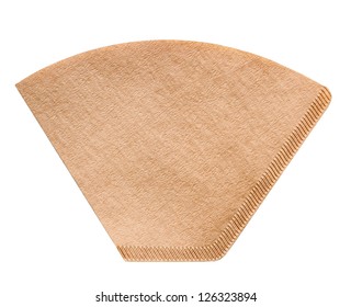 Coffee Filter Paper Bag Isolated On White