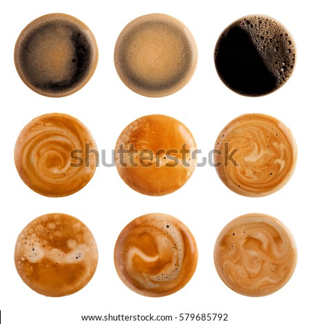 Coffee Foam isolated on white background