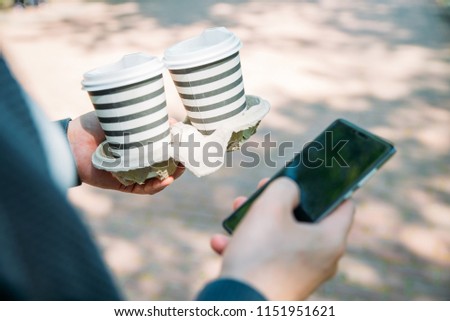 Similar – Image, Stock Photo two hands holding 2 freshly picked pairs of cherries