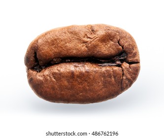 Coffee Grain Isolated On A White Background