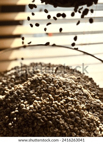 coffee, greenbean, coffee bean, warm, drop beans, coffee roasting