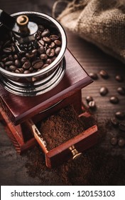 Coffee Grinder And Beans