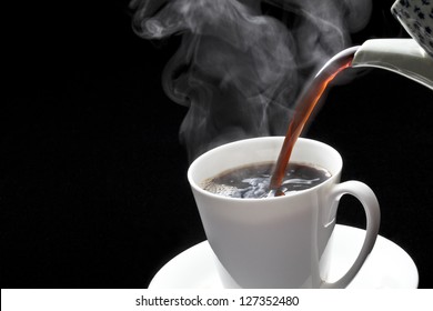 Coffee, Hot Coffee, Pour