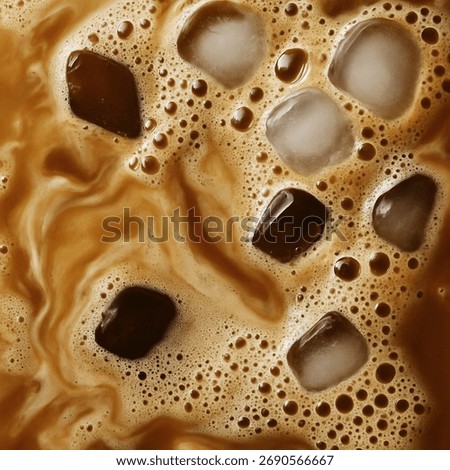 coffee, ice, texture, latte, pattern