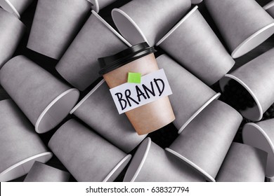 Coffee identity brand building concept with different and standing out from others - Shutterstock ID 638327794