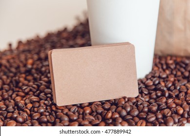 Coffee Identity Branding Mockup Set Top View