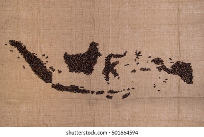 Coffee Indonesian Map 