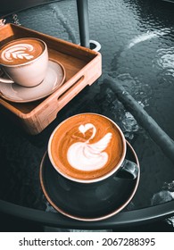 Coffee And Latte Art Swan