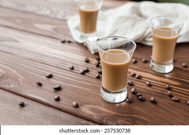 Coffee Liqueur With Coffee Beans