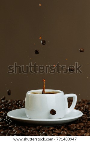 Similar – Image, Stock Photo coffee splash Nutrition