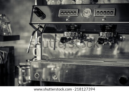coffee machine in restaurant