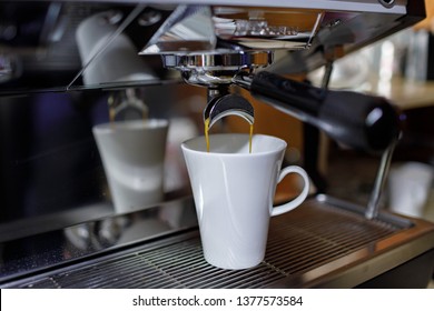 Coffee machineCoffee machine for making real old school drink. parts with selective focus. for making real old school drink.