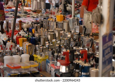 Coffee Machines, On A Market In Rome.