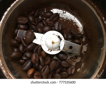 Coffee Mill With Coffee Beans