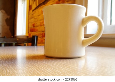 Coffee mug on a table