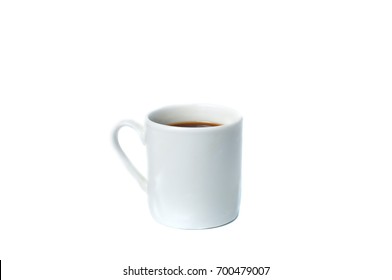 Coffee Mug With Coffee On A White Background