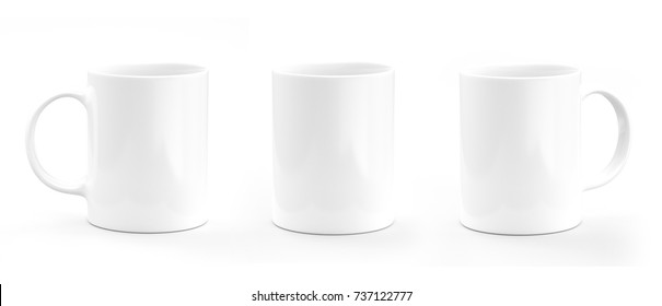 Coffee Mug White. Mug Empty Mock-up