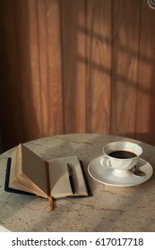 coffee and notebook