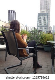 Coffee On New York Rooftop Terrace