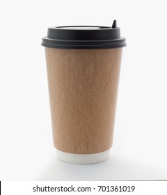 Coffee Paper Cup Isolated On White