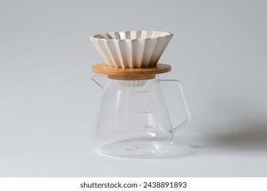 The Coffee percolator, gray background