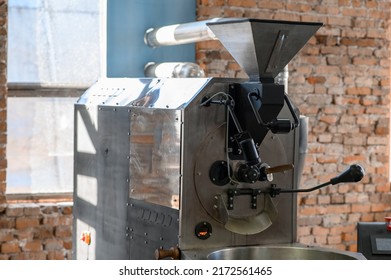 Coffee Roasting Machine In A Cafe. Small Business.