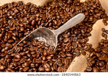 Similar – Image, Stock Photo Roasted coffee beans and spoon