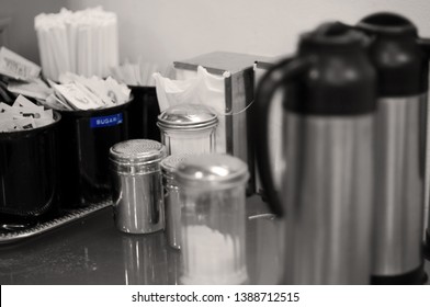 Coffee Service Condiments In Office Break Room