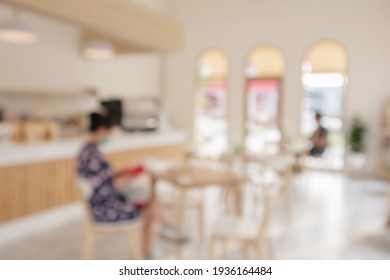 Coffee Shop Or Cafe Restaurant Interior Blur For Background