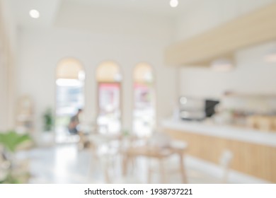 Coffee shop or cafe restaurant interior blur for background