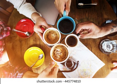 Coffee Shop Cafe Restaurant  Latte Cappuccino Concept