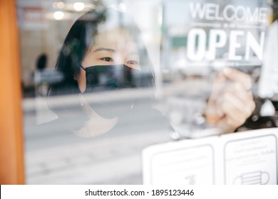 The Coffee Shop Owner Opening Her Cafe After End Of Lockdown, And She Worried About Her Business Financial Issue.