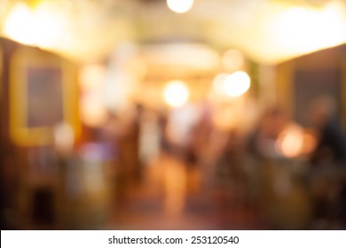 Coffee Shop And Restaurant Blurred Background 