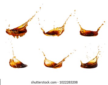 coffee splash collection isolated on white background
