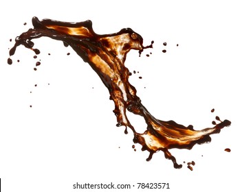 coffee splash isolated on white background