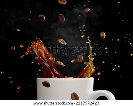 Similar – Image, Stock Photo coffee splash Nutrition