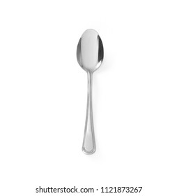Coffee Spoon stainless steel isolated on white background - Shutterstock ID 1121873267
