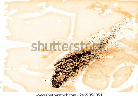 Coffee stain, coffee fleck, background for text, brown, orange and white color
