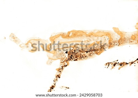 Coffee stain, coffee fleck, background for text, brown, orange and white photo