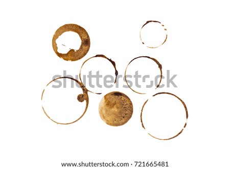 Coffee stain isolated on white background 