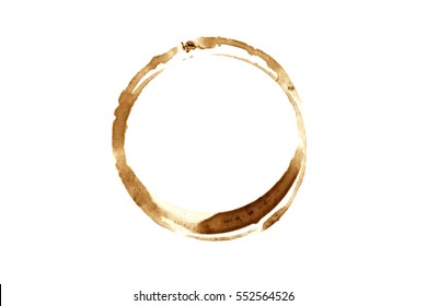 Coffee Stain - Isolated Photo.