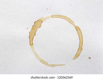 Coffee Stain On Plain Paper