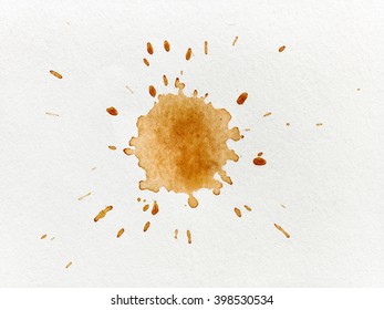 coffee stain on white paper