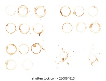 Coffee stain set collection - Shutterstock ID 260084813