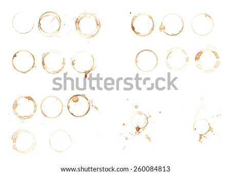 Coffee stain set collection