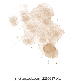 Coffee stains isolated on a white background. Royalty high-quality free stock photo image of Coffee and Tea Stains Left by Cup Bottoms. Round coffee stain isolated, cafe stain fleck drink beverage - Shutterstock ID 2280117141